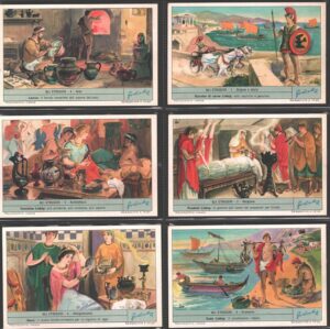 Figurine Liebig - Serie n. 1801 Completa (6 figurine) - Gli Etruschi - Edizione Italiana 1964