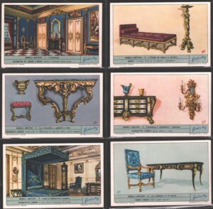 Figurine Liebig - Serie n. 1816 Completa (6 figurine) - Mobili antichi - Edizione Italiana 1966