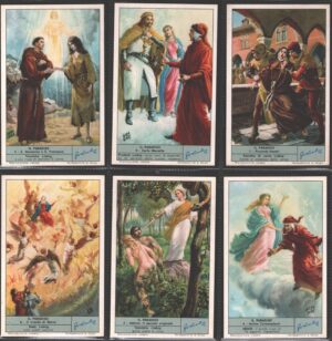 Figurine Liebig - Serie n. 1818 Completa (6 figurine) - Il Paradiso (Dante, Divina Commedia) - Edizione Italiana