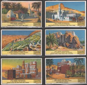 Figurine Liebig - Serie n. 1307 Completa (6 figurine) - Nell'Arabia sconosciuta - Edizione Italiana 1935