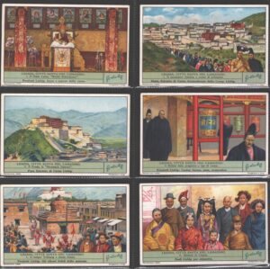 Figurine Liebig - Serie n. 1320 Completa (6 figurine) - Lhassa città Santa del Lamaismo - Edizione Italiana 1935