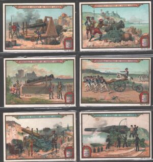 Figurine Liebig - Serie n. 723 Completa (6 figurine) - Cannon - Edizione Belga 1903