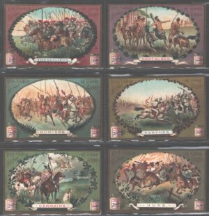 Figurine Liebig - Serie n. 763 Completa (6 figurine) - Popoli cavalieri - Edizione Belga 1904