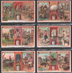 Figurine Liebig - Serie n. 855 Completa (6 figurine) - Materiali della natura - Edizione Belga 1906