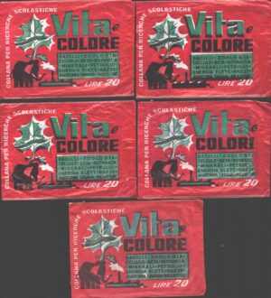 Vita e Colore - Lotto 5 bustine di figurine ed. Moderna 1969