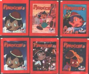 Pinocchio - Lotto 23 bustine di figurine (varie immagini anteriori) ed. Mondo Licensing 2002