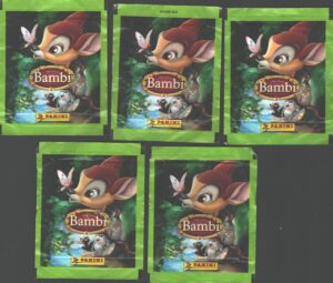 Bambi (Walt Disney) - Lotto 5 bustine di figurine ed. Panini 2005