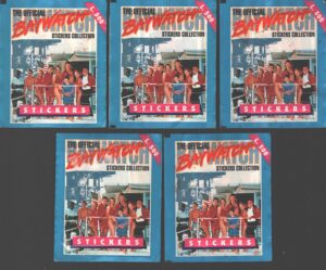 Baywatch Stickers Collection - Lotto 5 bustine di figurine ed. Cioè 1994