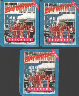 Baywatch Stickers Collection - Lotto 3 bustine di figurine ed. Cioè 1994