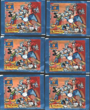Mickey & Donald - Lotto 6 bustine di figurine ed. Panini 2003