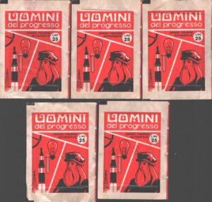 Uomini del progresso - Lotto 5 bustine di figurine ed. Album dell'Arte 1968