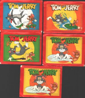 Tom and Jerry - Lotto 5 bustine di figurine ed. Play Press 2000