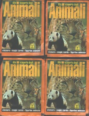 Alla scoperta degli animali - Lotto 4 bustine di figurine ed. Masters