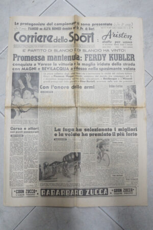 Corriere dello Sport Anno 32 n. 209 del 3 Settembre 1951 ed. Editoriale Corriere dello Sport