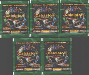 Calciatori 2014-2015 Il Film del Campionato - Lotto 5 bustine di figurine ed. Panini 2015