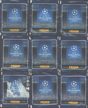 Champions League 2009-2010 - Lotto 9 bustine di figurine ed. Panini