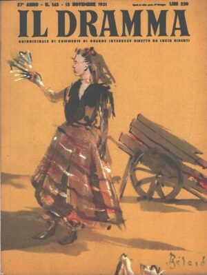 Rivista Il Dramma n. 145 - 15 Novembre 1951 ed. Società Editrice Torinese