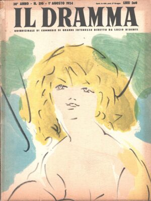 Rivista Il Dramma n. 210 - 1 Agosto 1954 ed. Società Editrice Torinese
