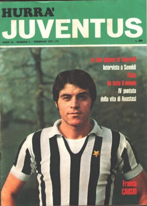 Hurrà Juventus n. 2 - Febbraio 1971 - In copertina Franco Causio
