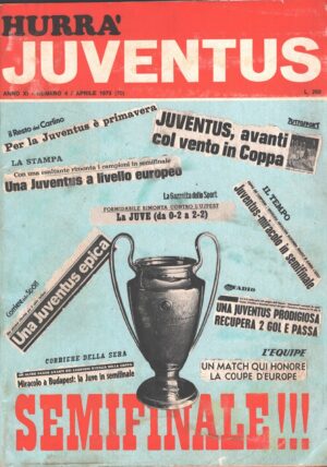 Hurrà Juventus n. 4 - Aprile 1973 - In copertina In Semifinale