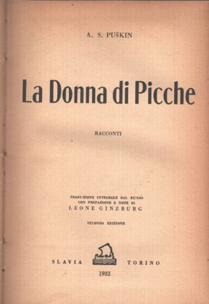 La donna di picche di Aleksandr Puskin ed. Slavia (1932)