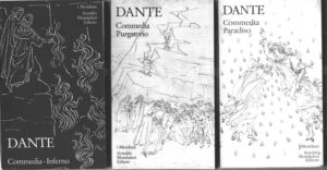 Divina Commedia (3 volumi) di Dante Alighieri - I Meridiani n. 54-55-56 ed. Mondadori (Versione da edicola)