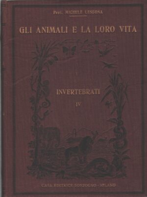 Gli invertebrati - Gli animali e la loro vita (vol. IV) di Lessona, Michele ed. Sonzogno (1930)
