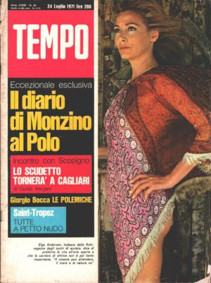 Rivista Tempo n. 30 del 24 Luglio 1971 - In copertina Elga Andersen