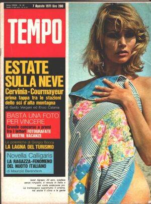 Rivista Tempo n. 32 del 7 Agosto 1971 - In copertina Janet Agreen