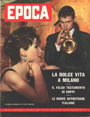 Rivista Epoca n. 490 del 21 Febbraio 1960 - In copertina Yvonne Furneaux e Chet Baker