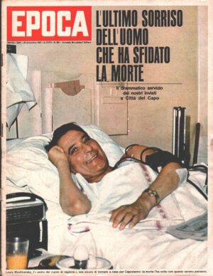 Rivista Epoca n. 901 del 31 Dicembre 1967 - In copertina Louis Washkansky