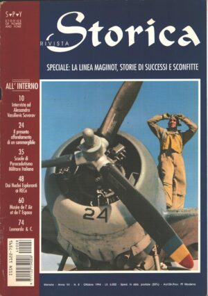 Rivista Storica n. 8 - Ottobre 1994 - In copertina Pilota da Caccia US Navy ed. Giornalisti Storici