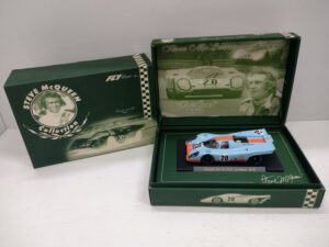 Slot Car Porsche 917 K Fly Classic SM3 24h Le Mans 1:32 #20 Steeve McQueen Modellino Model car Azzurro Arancione