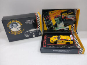 Slot Car Porsche GT1 Fly SM4 Daytona 2003 1:32 Team Gunnar #6 Steeve McQueen Modellino Model car Giallo