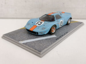 Mirage M1 Bizarre BZ296 24h LeMans 1967 1:43 #15 Modellino Model car Azzurro Arancione