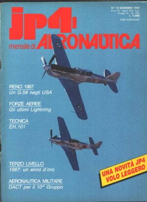 Rivista JP4 Aeronautica - n. 12 - Dicembre 1987 - In copertina G.59 ed. A.I.