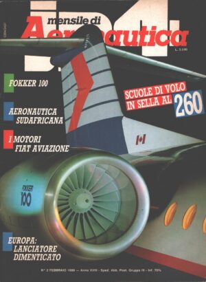 Rivista JP4 Aeronautica - n. 2 - Febbraio 1989 - In copertina Fokker 100 ed. A.I.