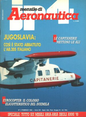 Rivista JP4 Aeronautica - n. 2 - Febbraio 1992 - In copertina P.166-DL3 SEM Capitaneria di Porto ed. A.I.