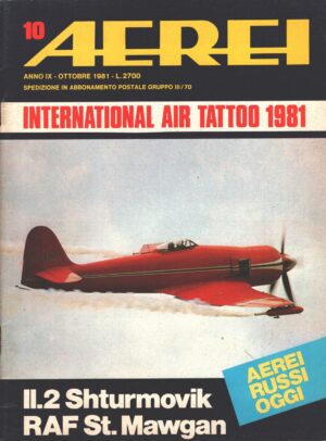 Rivista Aerei n. 10 - Ottobre 1981 - In copertina Hawker Sea Fury FB.11 ed. Delta