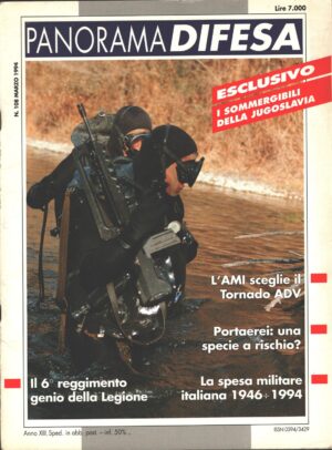 Rivista Panorama Difesa n. 108 - Marzo 1994 - In copertina sommozzatori DINOPS ed. ED.A.I.