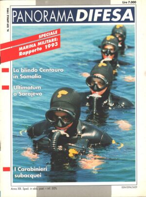 Rivista Panorama Difesa n. 109 - Aprile 1994 - In copertina Carabinieri subacquei ed. ED.A.I.