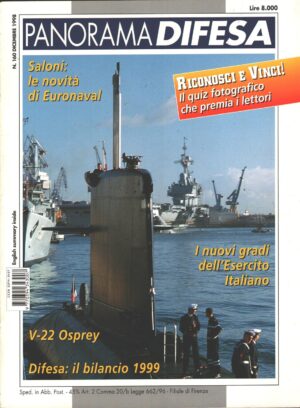 Rivista Panorama Difesa n. 160 - Dicembre 1998 - In copertina portaerei Charles de Gaulle ed. ED.A.I.