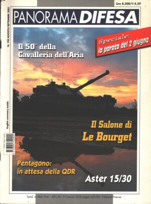 Rivista Panorama Difesa n. 190 - Agosto Settembre 2001 - In copertina carro armato Ariete ed. ED.A.I.