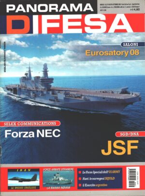 Rivista Panorama Difesa n. 267 - Agosto Settembre 2008 - In copertina ammiraglia Cavour ed. ED.A.I.