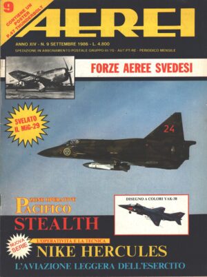 Rivista Aerei n. 9 - Settembre 1986 - In copertina Saab J 35 Draken ed. Delta - Con Poster