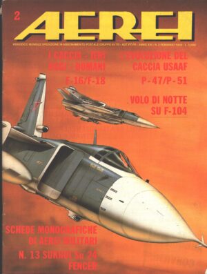 Rivista Aerei n. 2 - Febbraio 1988 - In copertina Sukhoi Su-24 Fencer ed. Delta