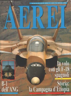 Rivista Aerei n. 8 - Agosto 1996 - In copertina McDonnell Douglas F/A-18 Hornet ed. Delta