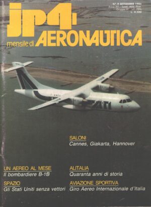 Rivista JP4 Aeronautica n. 9 - Settembre 1986 - In copertina ATR 42 ed. A.I.