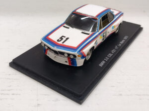 BMW 3.0 CSL Spark S1562 24h Le Mans 1973 1:43 #51 Hezemans/Quester Modellino Model car Bianco
