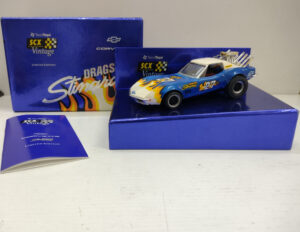 Slot Car Corvette Dragster Scalextric Strinray SCX 61180 1:32 #27 Vintage Modellino Model car Blu Bianco Limited Edition